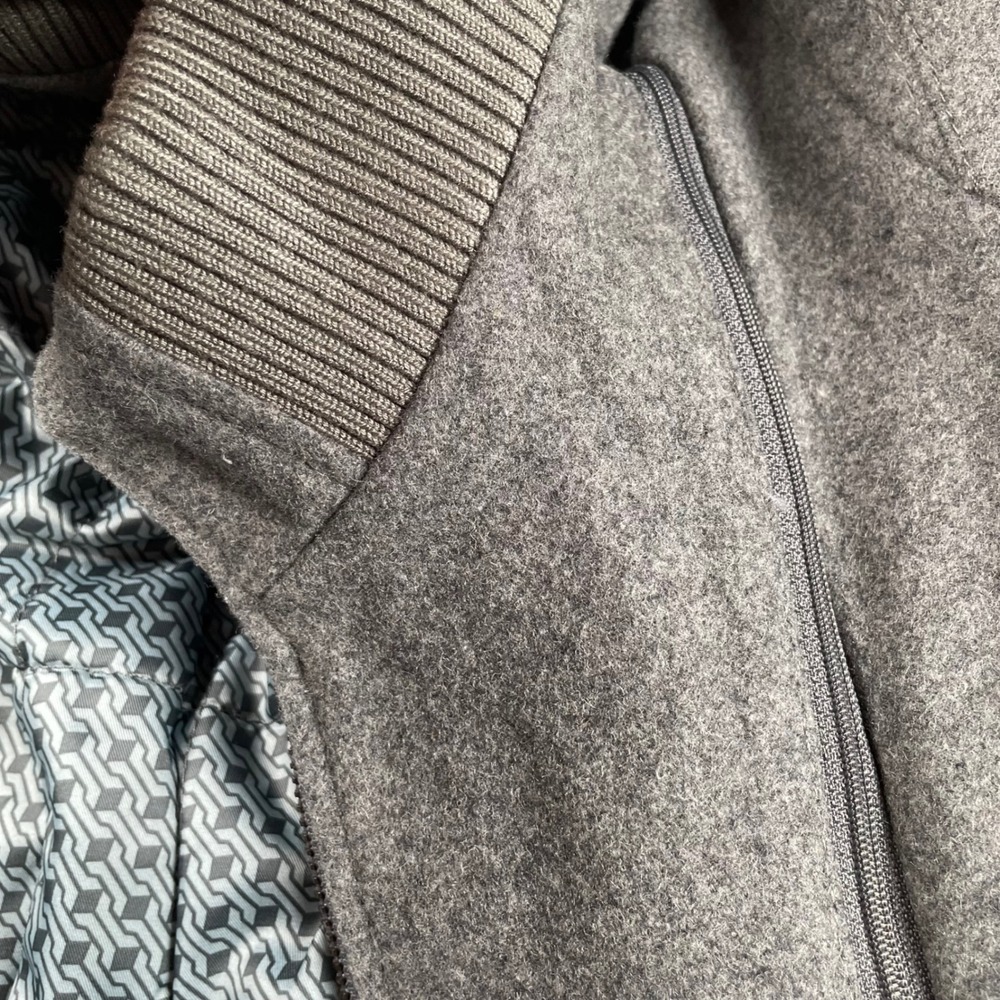 Egara Mens Gray Wool Blend Double Breasted Pea Coat with Zip Out Bib 3X NEW - Picture 8 of 9
